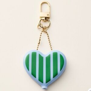 kate spade new york x Target Striped Heart Coin Purse Bag Charm Keychain NEW